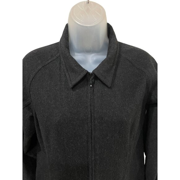 Ibex Womens Black Wool Zip-Up Jacket M - Picture 6 of 8